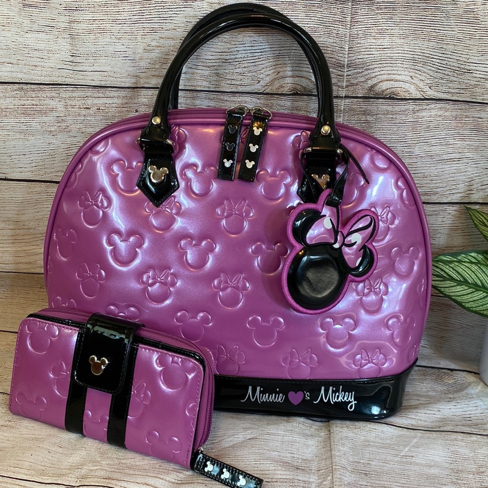 Disney Loungefly 2pc Set Dome Satchel Bag and Wallet